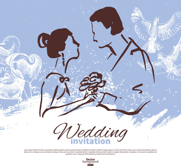 婚礼邀请卡图片下载