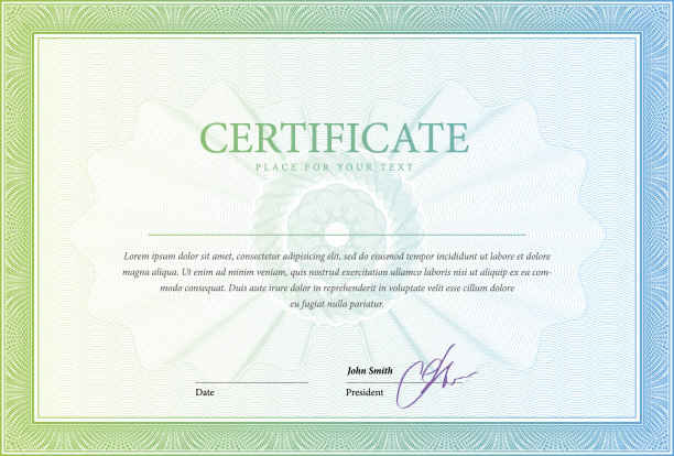 证书和文凭模板。图片下载