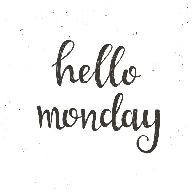 你好,周一。手绘印刷海报图片下载
