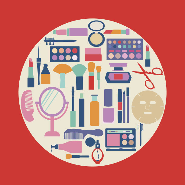 图案化妆和美容化妆品符号图案图片下载