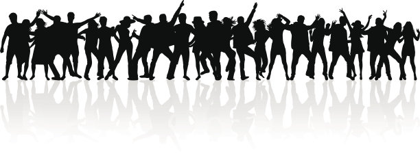 跳舞的人的轮廓图片下载