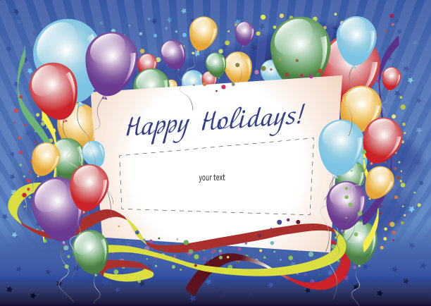 节日快乐贺卡。图片下载