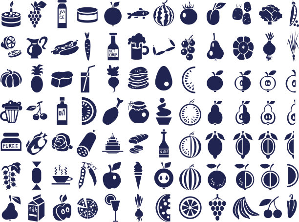 白色的食物图标图片下载