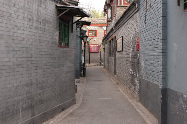 胡同在后海地区，北京，中国图片下载