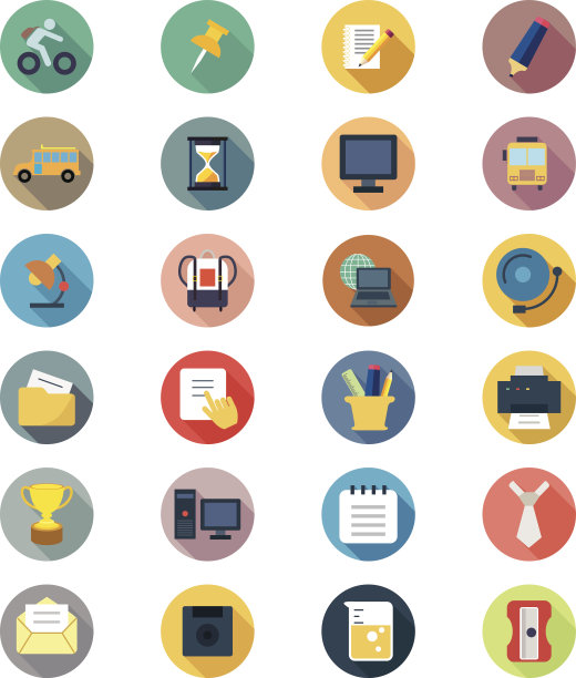 教育矢量平面图标2图片下载