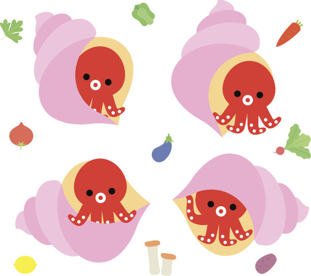 章鱼和海螺性格图片下载