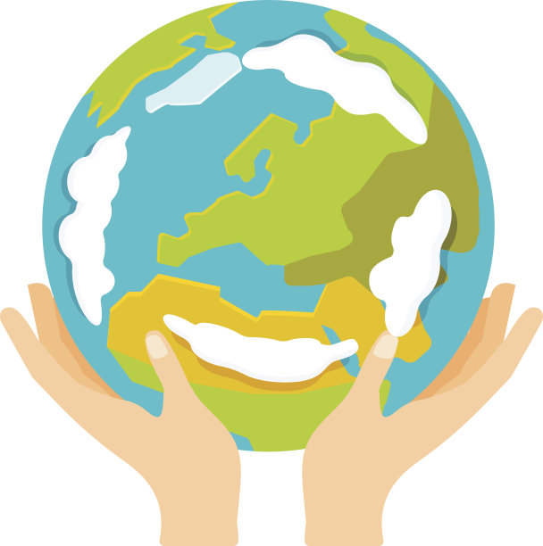 地球手矢量插图。图片下载