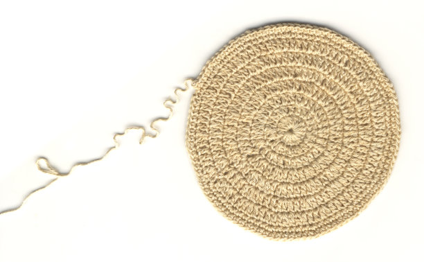 手工钩针模式孤立在白色图片下载