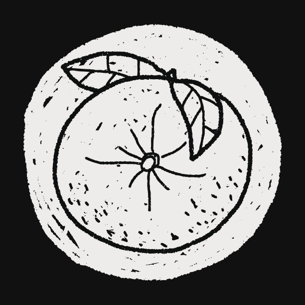 橙色的涂鸦图片下载