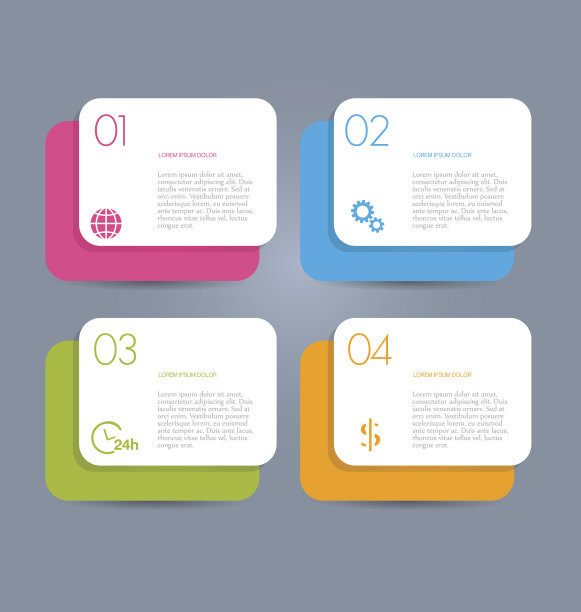 现代信息图形模板横幅，网站模板和设计图片下载