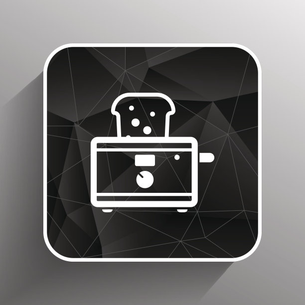 烤面包机图标孤立片外壳白色零食用具图片下载