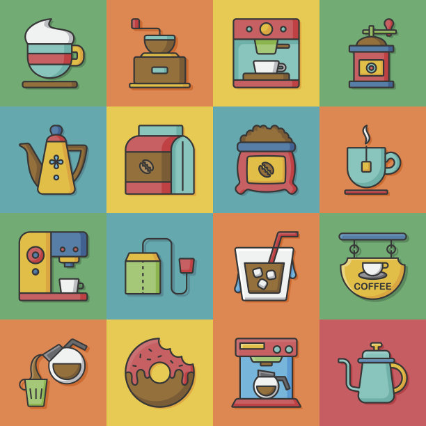 可爱的卡通人物图标图片下载