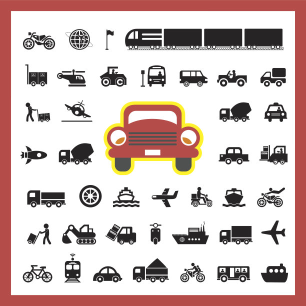 用于运输的矢量图标图片下载