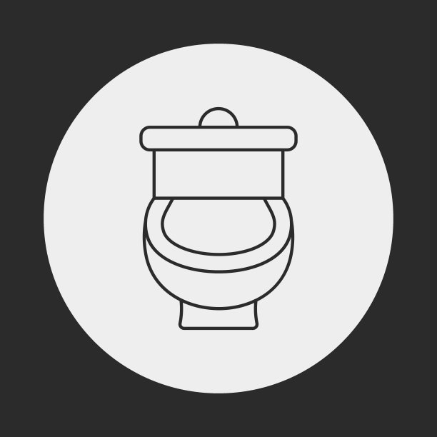 马桶座圈线条图标图片下载