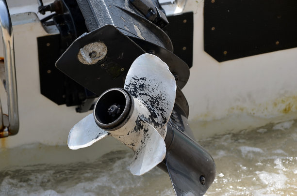 汽艇发动机特写细节照片图片下载