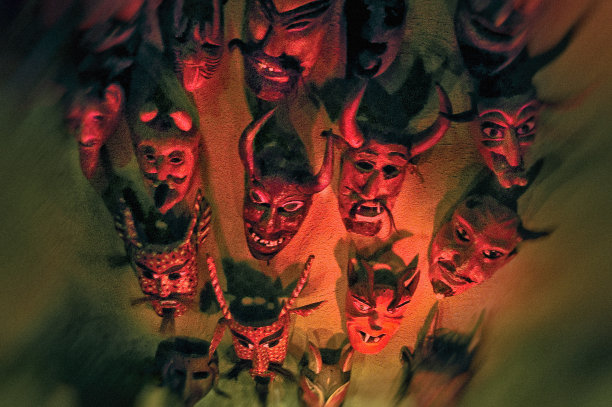 墨西哥角恶魔面具图片下载