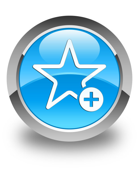 添加到最爱的图标光滑的青蓝圆形按钮图片下载