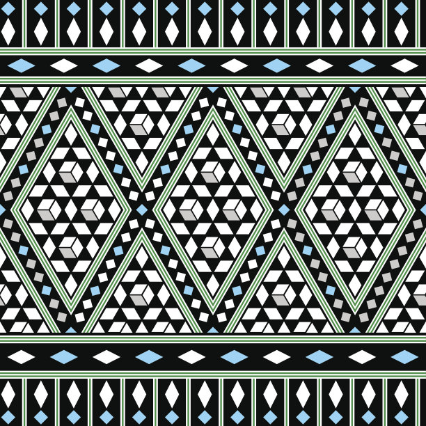 部落无缝模式。种族背景矢量图片下载