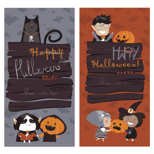 万圣节横幅集图片下载