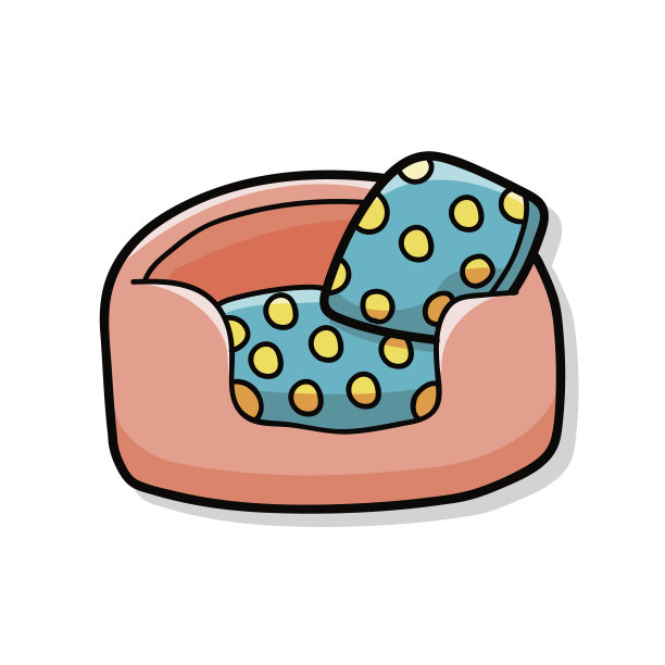 宠物床上涂鸦图片下载