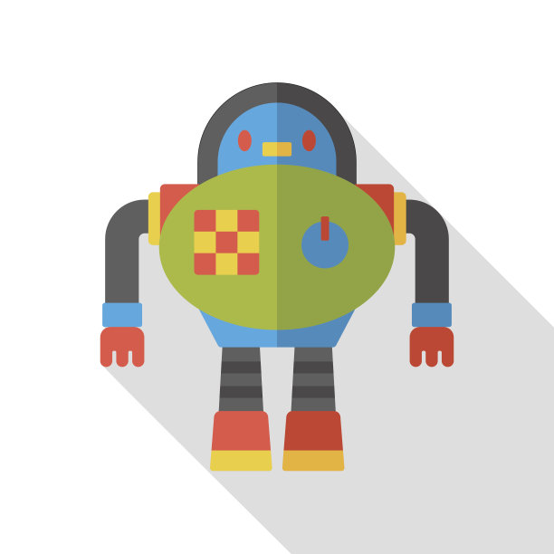 机器机器人平面图标图片下载