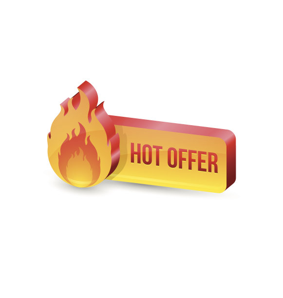 有光泽的热提供图标和按钮图片下载