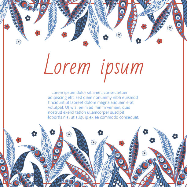 带有花卉图案的邀请卡片图片下载