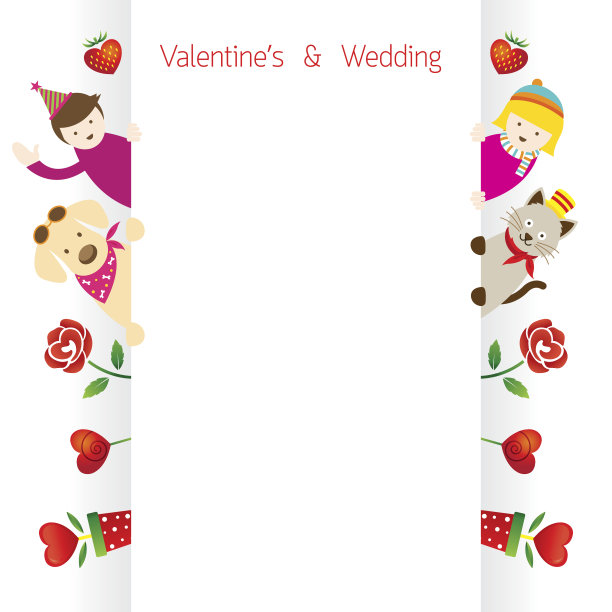 爱情概念背景与边界图片下载