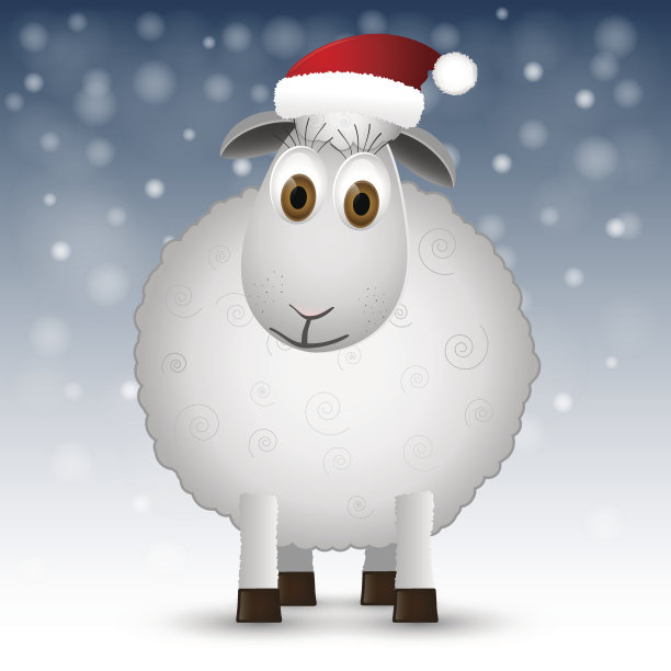 圣诞羊的背景。图片下载