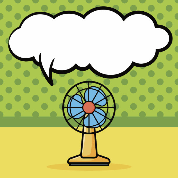 扇子涂鸦，演讲泡泡图片下载