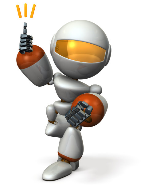 可爱的机器人会高兴地赶来。图片下载