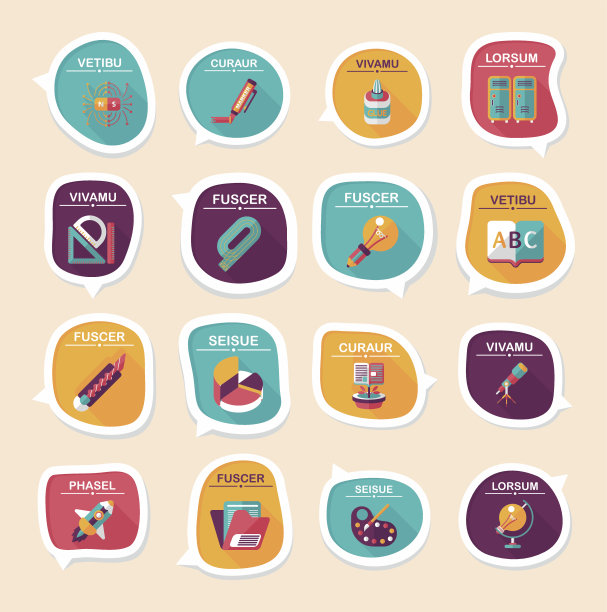 学校泡泡演讲横幅设计平面背景设置，eps10图片下载