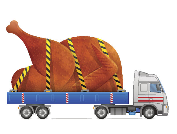 公路运输烤火鸡、烤鸡图片下载
