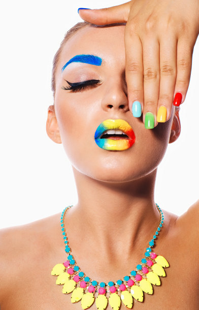 五彩缤纷的化妆图片下载