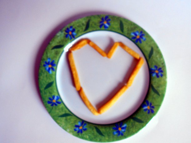 心形的薯条图片下载