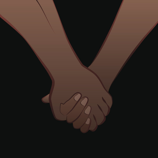 牵手的黑人情侣图片下载