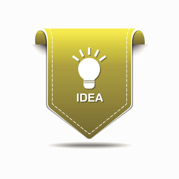 黄色矢量图标设计理念图片下载