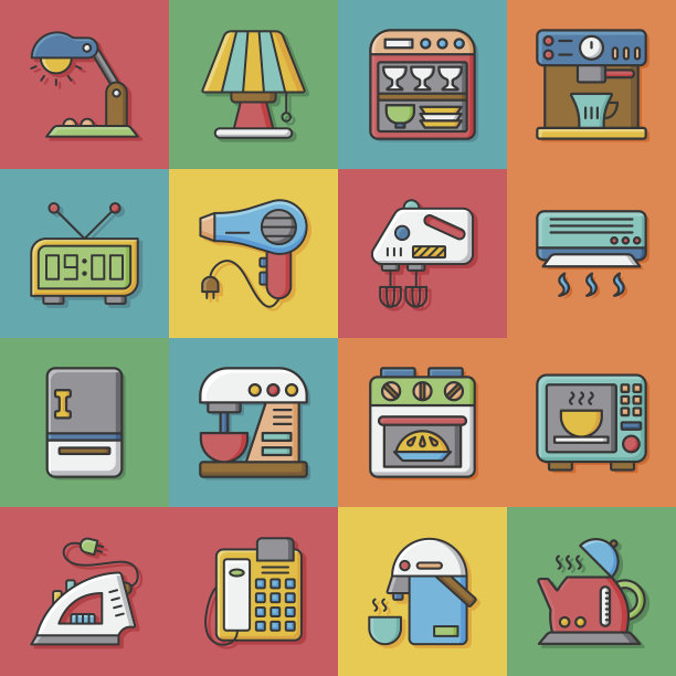 可爱的卡通方块图片下载