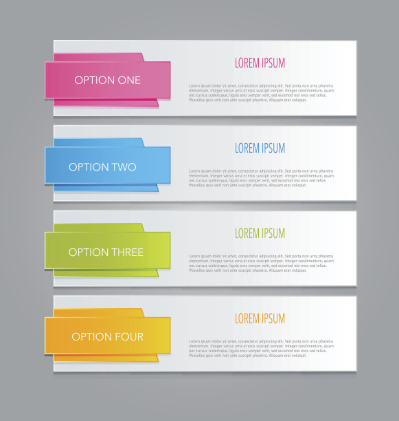 现代信息图形模板横幅，网站模板和设计图片下载