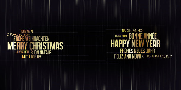 圣诞快乐，新年快乐，金色黑色图片下载