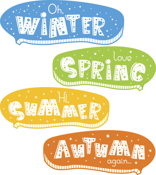 冬天，春天，夏天，秋天图片下载