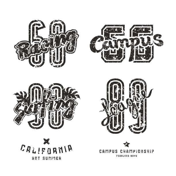 一套运动设计元素的标志图片下载