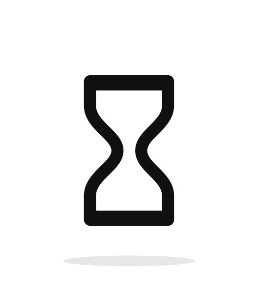 白色背景上的沙漏图标图片下载