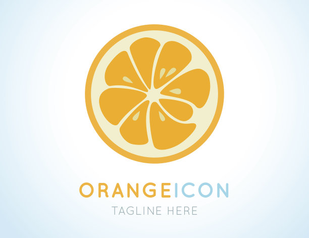 橙色的时尚偶像。多汁的水果图片下载