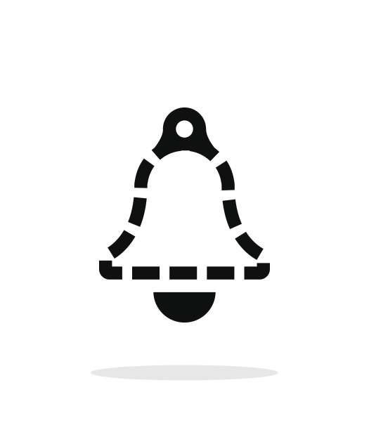 缺席铃声简单的图标上的白色背景。图片下载