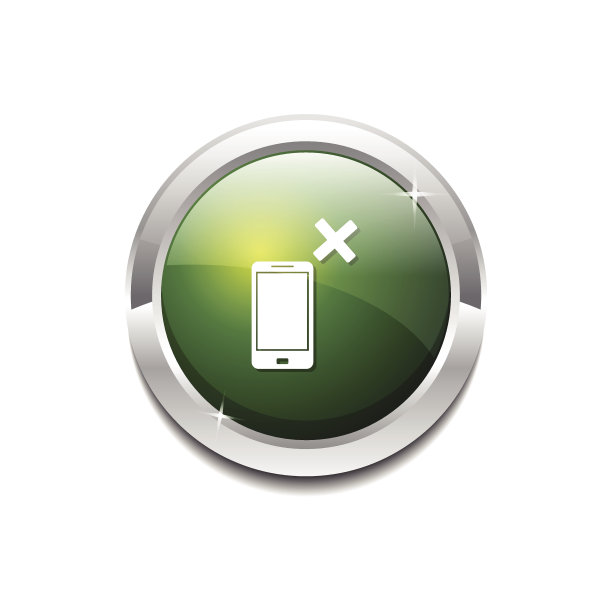 智能手机绿色矢量图标按钮图片下载