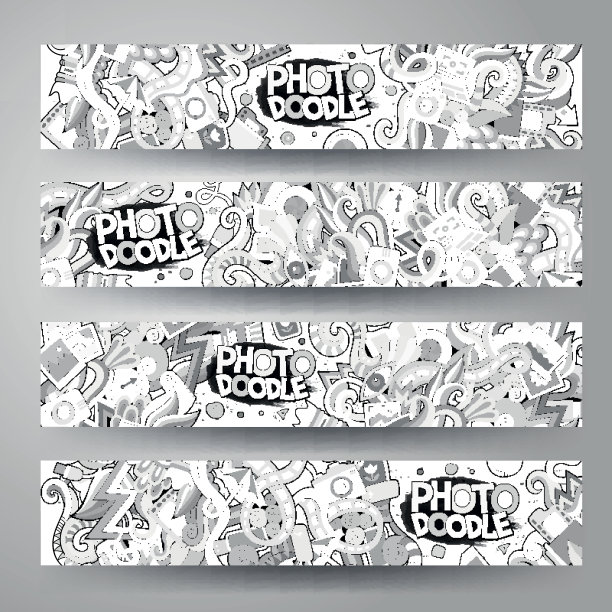 卡通矢量手绘素描涂鸦的主题照片图片下载