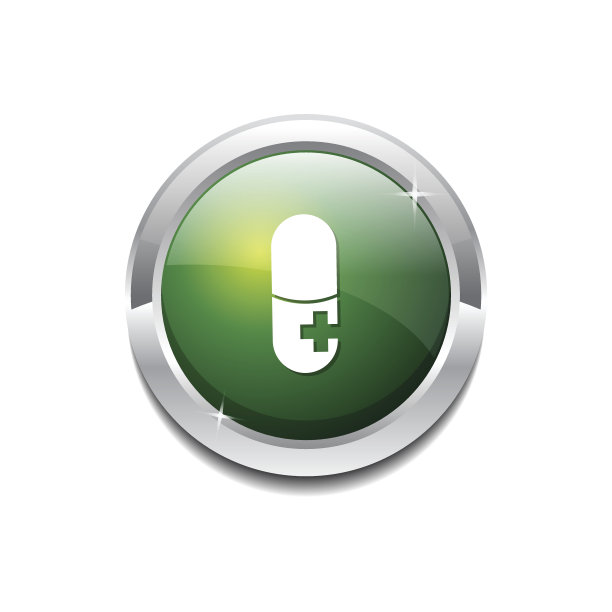 健康包绿色矢量图标按钮图片下载