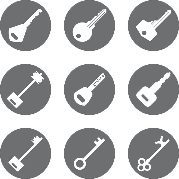 矢量键图标集。图片下载