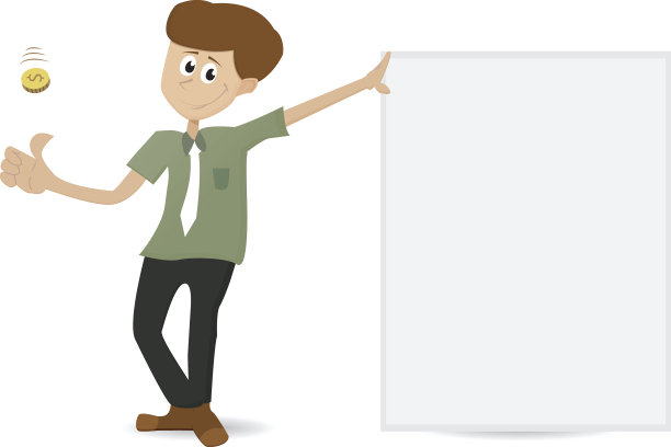 卡通扔硬币图片下载